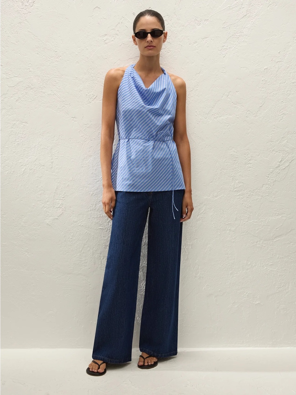 Faithfull the Brand Izaro Top Joao Stripe Azulejo Blue